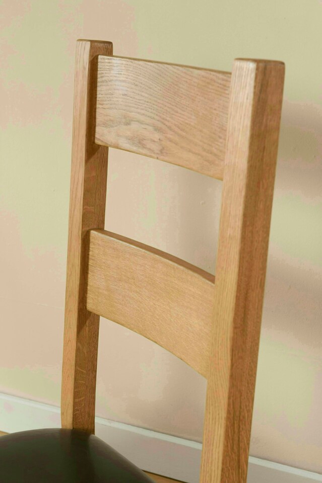 image 1 of Shrewsbury Dining Rustic Chairs - (Pair) PU - L45 x W53 x H105 cm | Brown