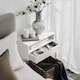 image 9 of Nightstand with 1 Drawer and 1 Shelf 17.7x9.8x8.7 inch Load Capacity 20 kg  NKD03-WX2 - White