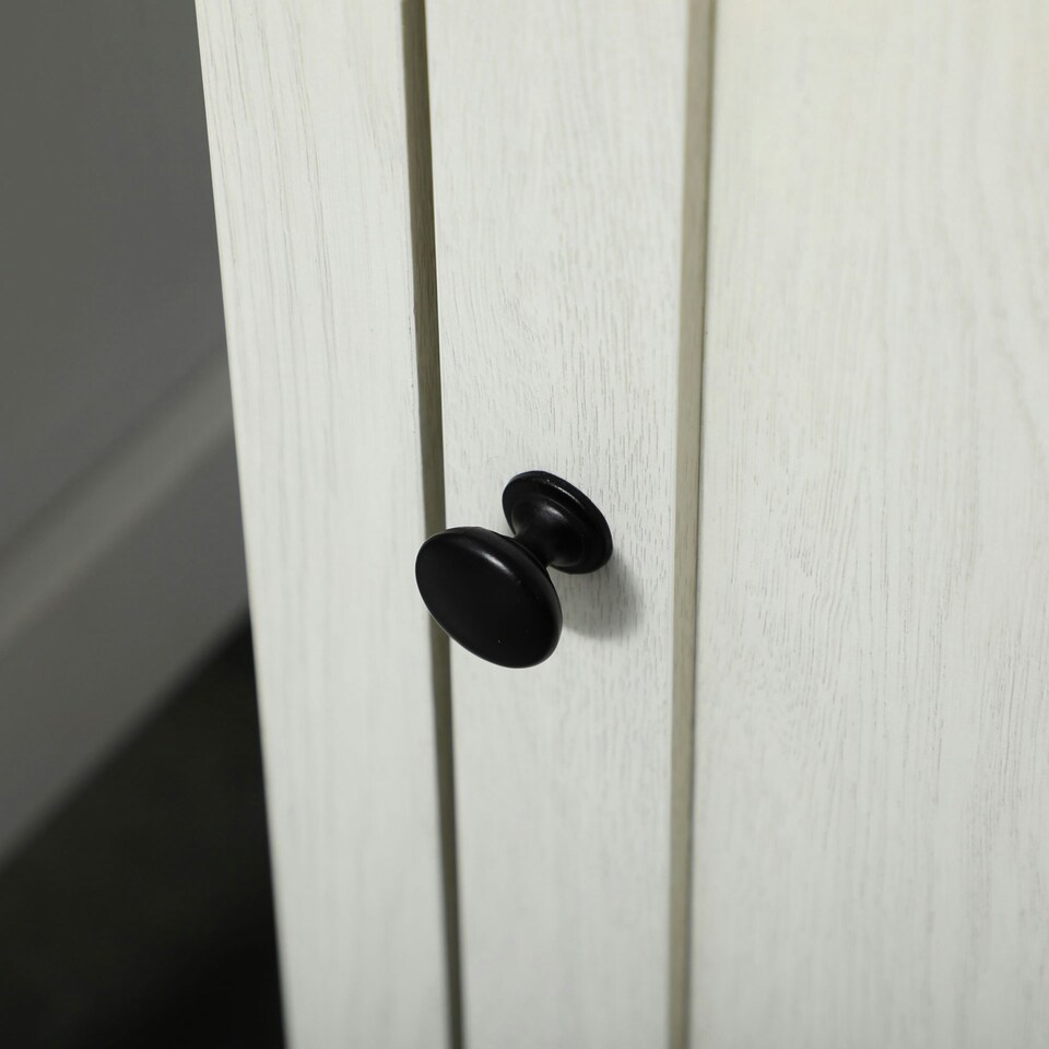 image 1 of kleankin Tall Bathroom Cabinet Storage Cupboard with Door, Adjustable Shelves