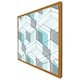 image 1 of Blue geometric hexagons (Picutre Frame) Brown | Oak | S