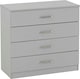 image 1 of Dakota 4 Drawer Chest | Grey | Light Grey