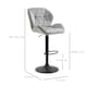 image 7 of HOMCOM Bar Stool Set of 2 Fabric Adjustable Height Counter Chairs Light Grey