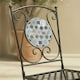 image 3 of Charles Bentley 3 Piece Wrought Iron Mosaic Bistro Set Table and 2 Chairs