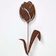 image 3 of Homescapes Steel Tulip Garden Stake Decorations, Set of 2
