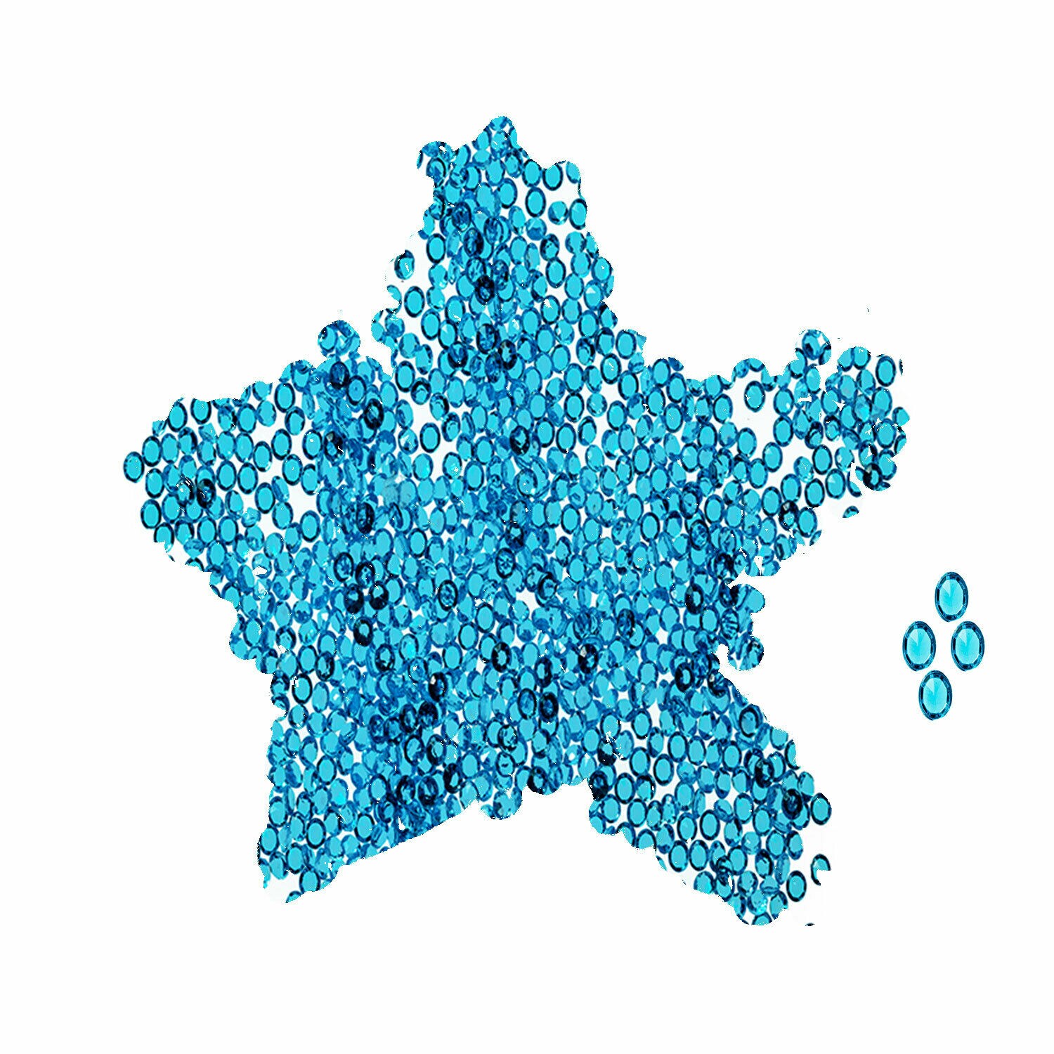 Neel Blue Acrylic Rhinestone Table Confetti, Table Scatters - 2000pcs in Teal