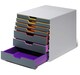 image 9 of Durable VARICOLOR Desktop Organiser 7 Drawer Colour Coded Modular Storage | A4+ | Grey