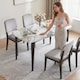 image 7 of HOMCOM Dining Table for 4, Kitchen Table with Sintered Stone Tabletop