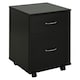 image 1 of HOMCOM Pedestal Office Mobile Filing Cabinet 2 Drawer Black