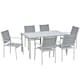 image 1 of Outsunny 7 Piece Garden Dining Set, Steel Outdoor Table and Chairs