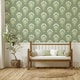 image 3 of Belgravia Tortoise and Hare Wallpaper - Sage Green - 10m x 53cm Green