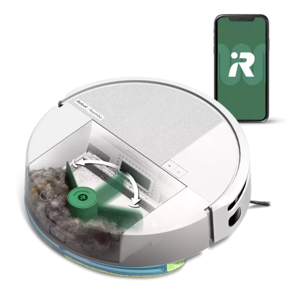 image 1 of iRobot Roomba 205 DustCompactor Combo Robot Vacuum & Mop | White