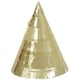 image 1 of Pack of 4 Mini Gold Foil Fringe Party Hats