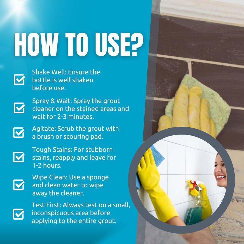 image 1 of Grout Magic Primer and Grout Cleaner, Increases Porosity of Existing Grout Enabling Correct Adhesion of Grout Magic Sealer, 500ml