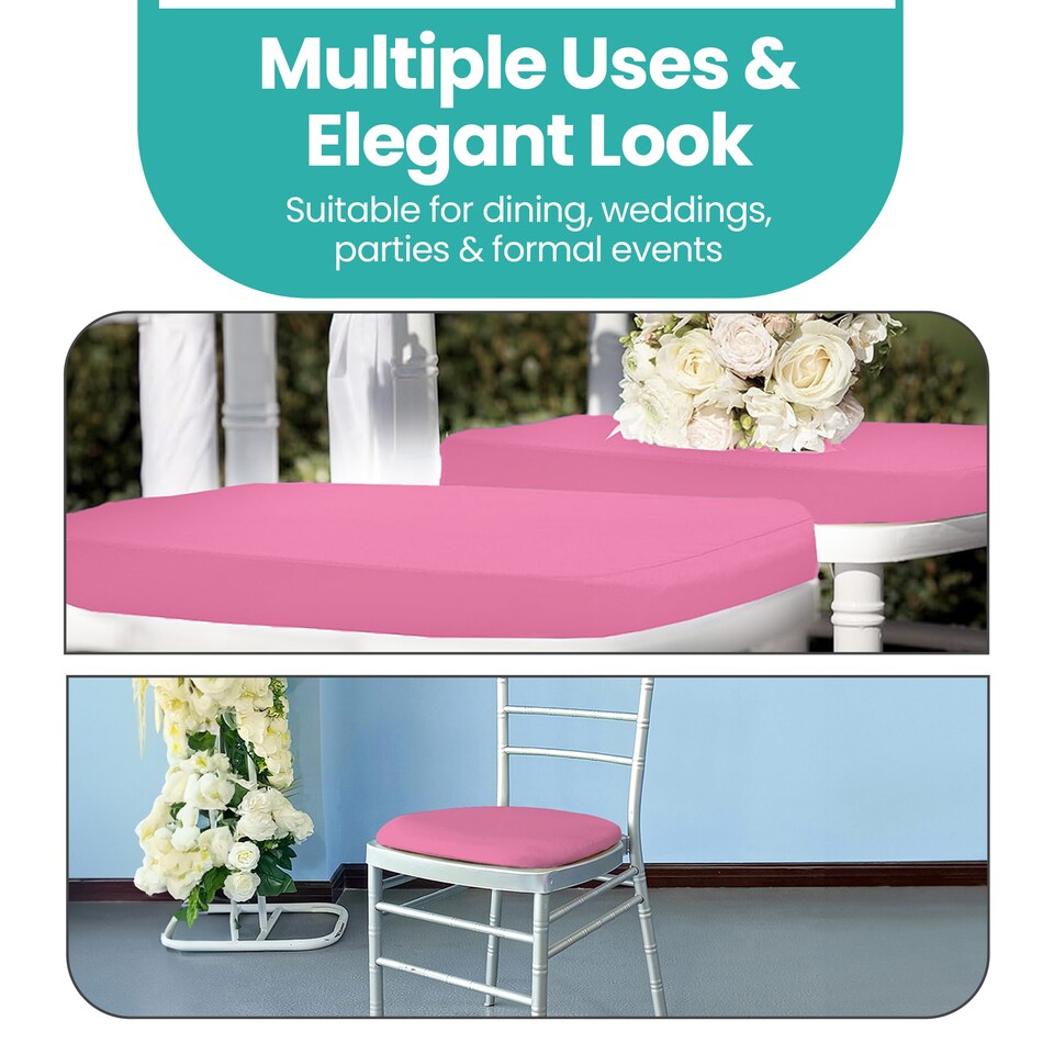 image 1 of Dining Seat Chair Covers Stretchable Spandex High-Back Slipcovers