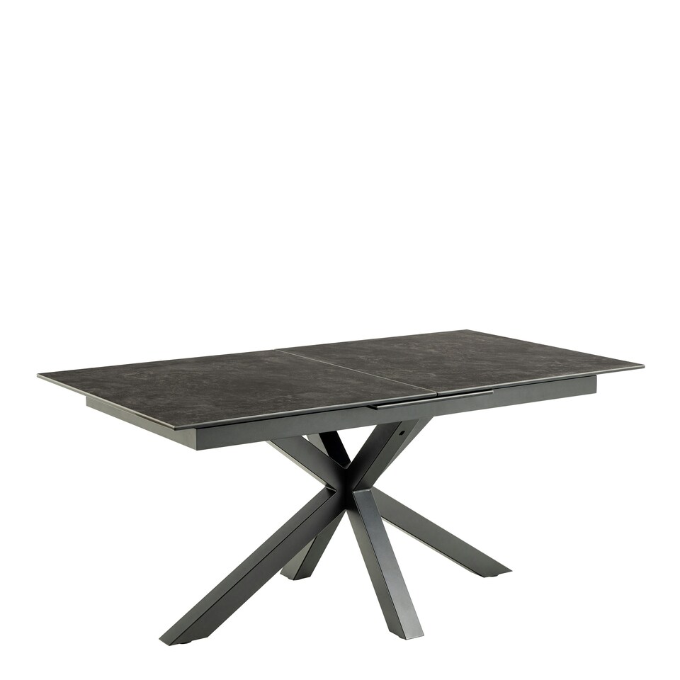 image 1 of Heaven Extendable Dining Table with Ceramic Black Top 168cm