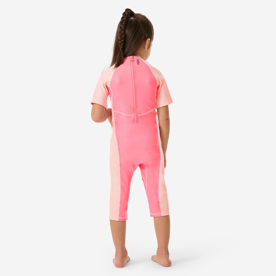 image 1 of Decathlon Baby UV Protection Wetsuit Kloupi Pink Rainbow Print