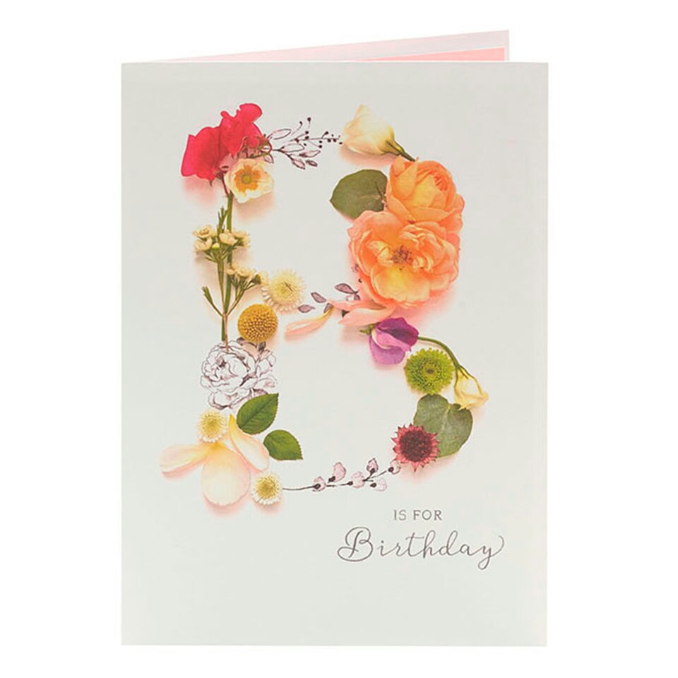 image 1 of UK Greetings | Birthday Card for Her/Friend | Happy Birthday Gifts | Her, Girls, Women | Pretty B Design | With Envelope