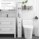 image 5 of HOMCOM Tall Bathroom Storage Cabinet with Shelf and Drawers, White, Grey
