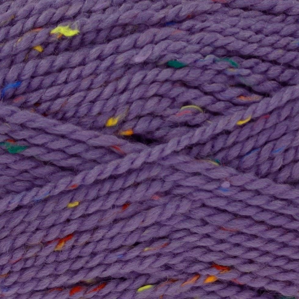 King Cole Purple Tweed Chunky Yarn (Value Pack 12 x 100g Balls) For Crochet, Knitting - 138m per ball