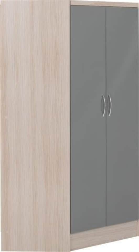 image 1 of Nevada 2 Door Corner Wardrobe | Grey