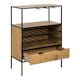 image 4 of Seaford Cabinet in Black and Oak