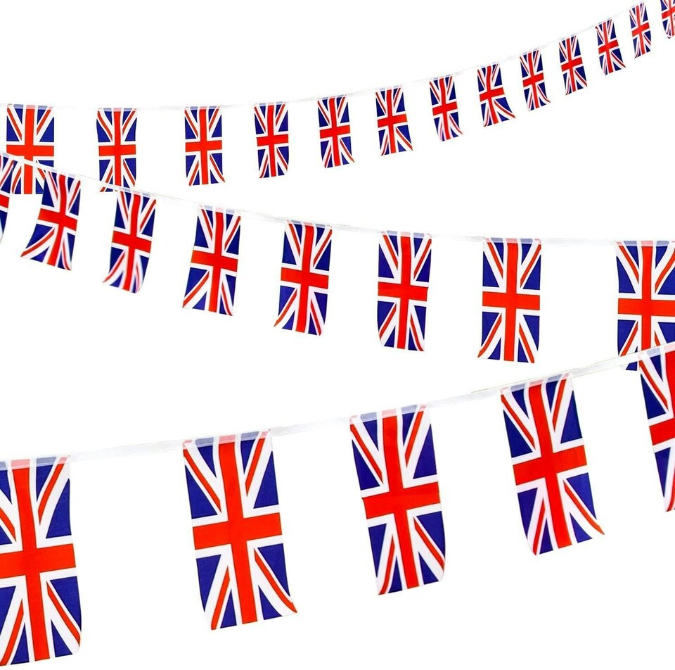 image 1 of 2 x 30ft Fabric Union Jack Bunting | Multi