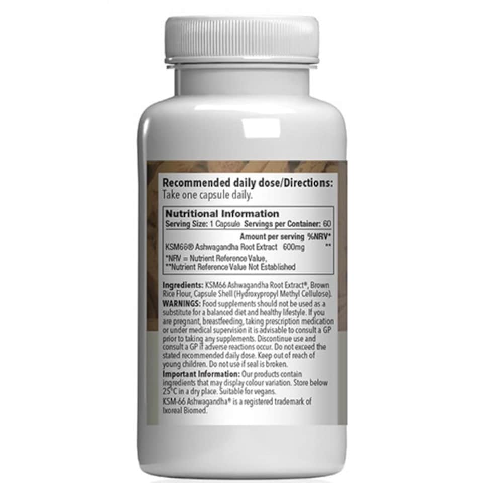 image 1 of KSM-66® Ashwagandha 600mg - 60 Capsules