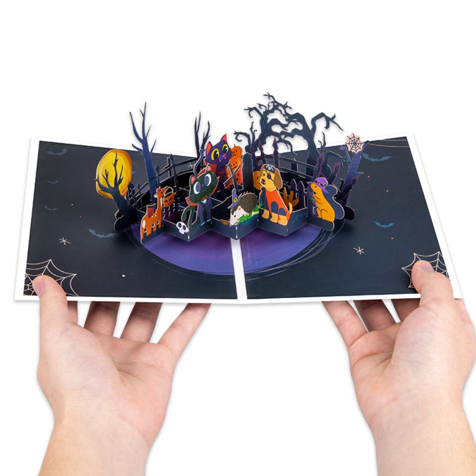 image 1 of Spooky Squad Monster Animal 3D Pop Up Halloween Card