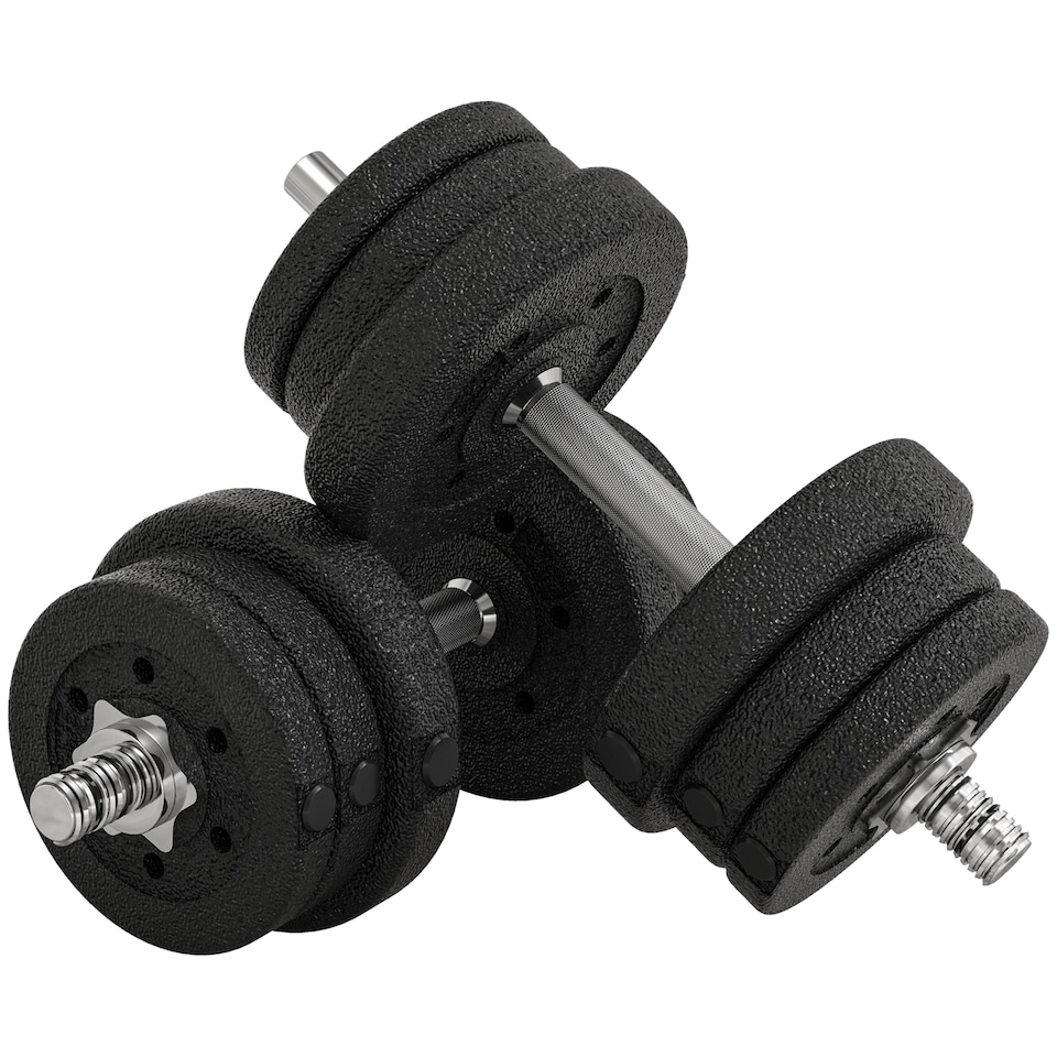 image 1 of HOMCOM 25KG Adjustable Dumbbells Weight Set Hand Weight for Body Fitness