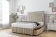image 3 of Sloomy Boston Chrome Almond Coniston Divan Bed With Mattress 2 Drawers Footend With 54" Floor Standing Headboard & 12" Matching Footboard 4' Small Double | Cream | Almond | Small Double | 1