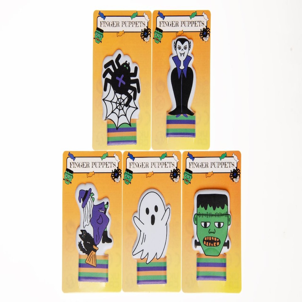image 1 of Pack of 12 Halloween Finger Puppet Toys
