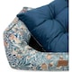 image 6 of Morris & Co Bower Print Square Box Dog & Cat Bed - Small Blue | S