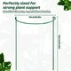 image 4 of 4 Pack Adjustable Plant Support Stakes Metal Half-Round Ring Cages with Self-Watering Sticks 25x60cm