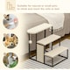 image 5 of PawHut Cat Stairs w/ Sisal Scratching Board, Hanging Ball, Steel Frame - Cream