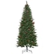 image 1 of HOMCOM 7ft Artificial Christmas Tree Holiday with Pencil Shape, Berries