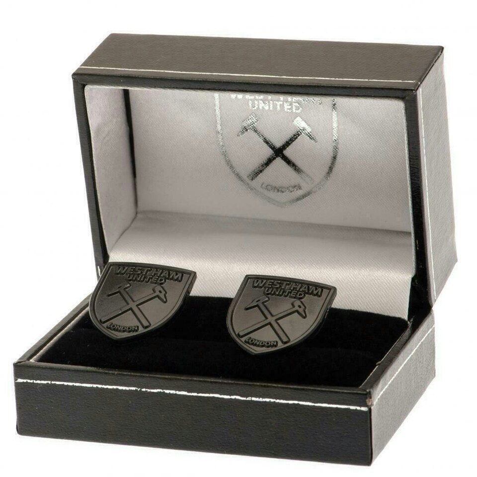 image 1 of West Ham United FC Ion Plated Cufflinks - Black - One Size