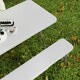 image 8 of Outsunny 3 Piece Folding Picnic Table and Bench Set with Handles, White