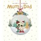 image 1 of Boofle Snow Scene Inside Large Bauble Mum Dad Christmas Card