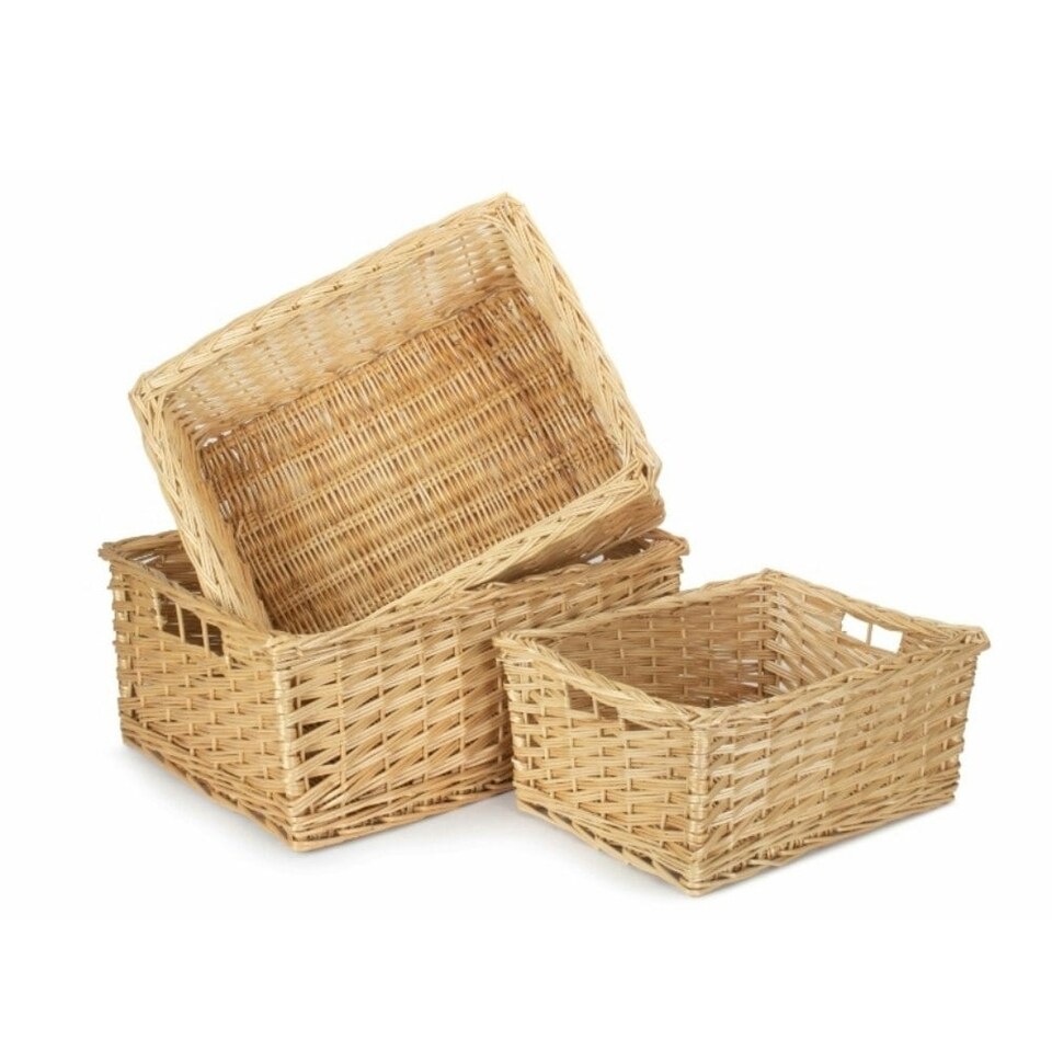 image 1 of Wicker Medium Kitchen Storage Basket | Brown | Brown
