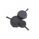 image 7 of Oypla Set of 3 Cast Iron Non Stick Skillet Frying Cooking Pans