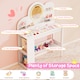 image 6 of COSTWAY Kids Princess Vanity Table & Chair Set White