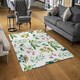 image 2 of Watercolour Leaves & Flowers (Rug) Green | Medium: 80x150cm