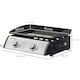 image 7 of Outsunny Portable Gas Plancha BBQ Grill with 2 Stainless Steel Burner, 6kW