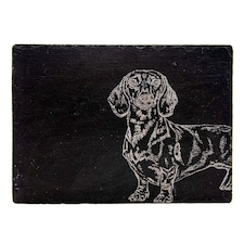 The Just Slate Company Dachshund Slate Cheese Board