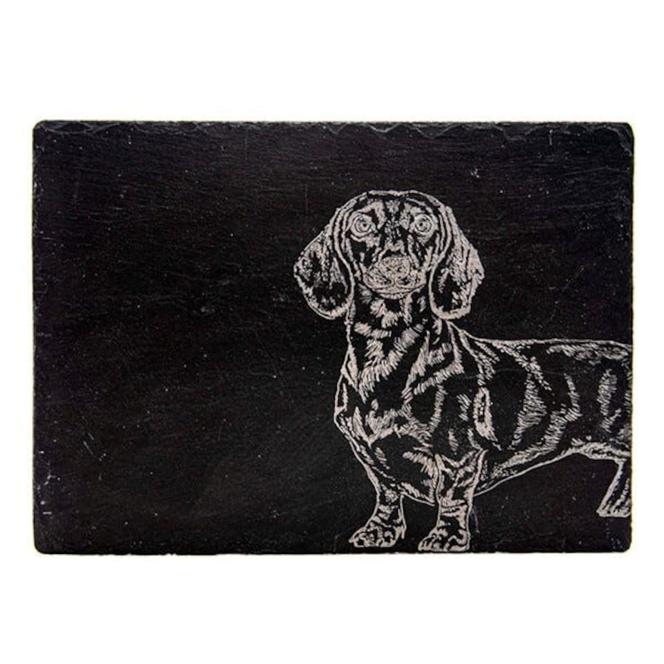 image 1 of The Just Slate Company Dachshund Slate Cheese Board