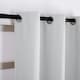 image 5 of Grey Eyelet Curtains - Thermal Blackout Curtains  - 66 x 72 Inch Drop - 2 Panel | Grey | One Size