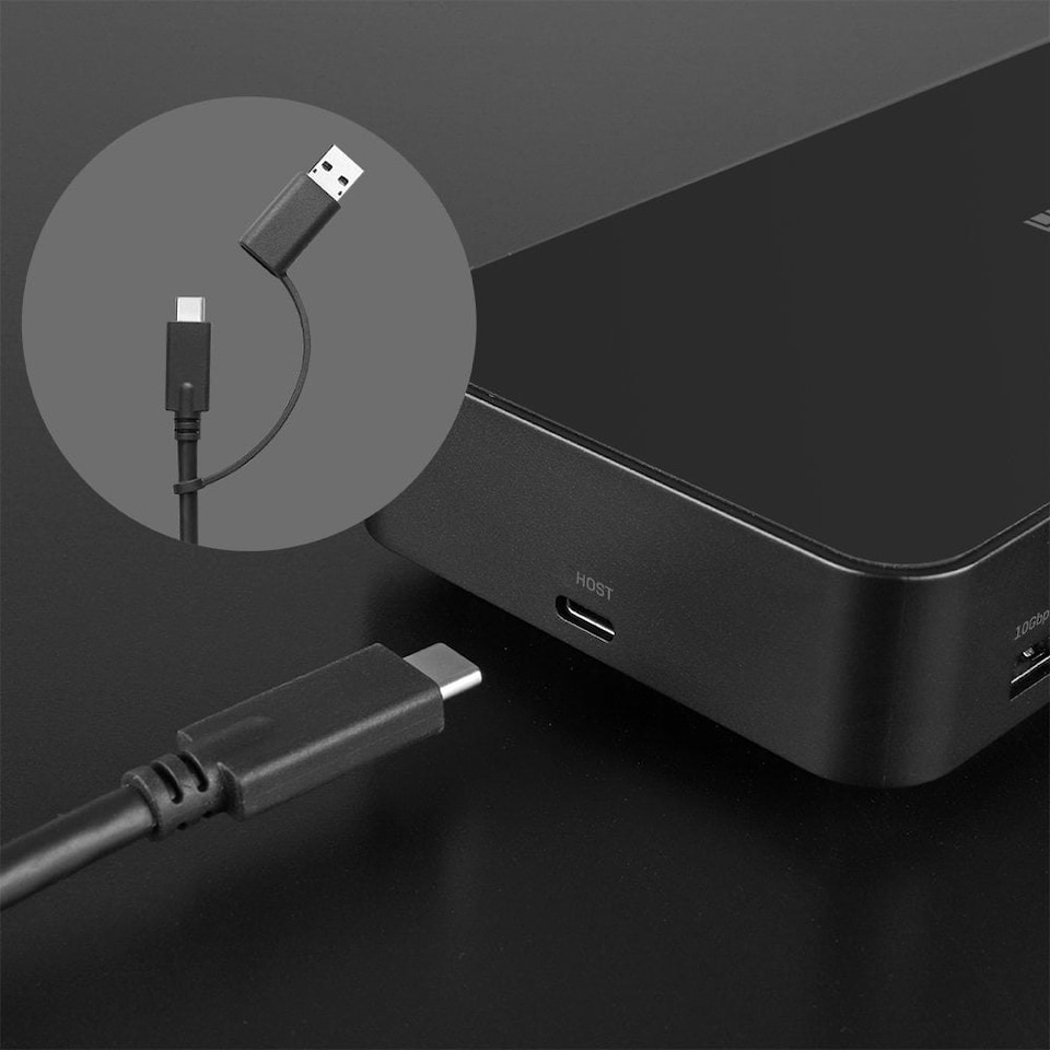 image 1 of DST-Pro Universal Laptop Docking Station | USB-C & USB-A | 3x 4K HDMI®/DP | 100W PD
