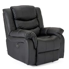 Seattle Electric Automatic Recliner Home Lounge Bonded Leather Chair (Black)