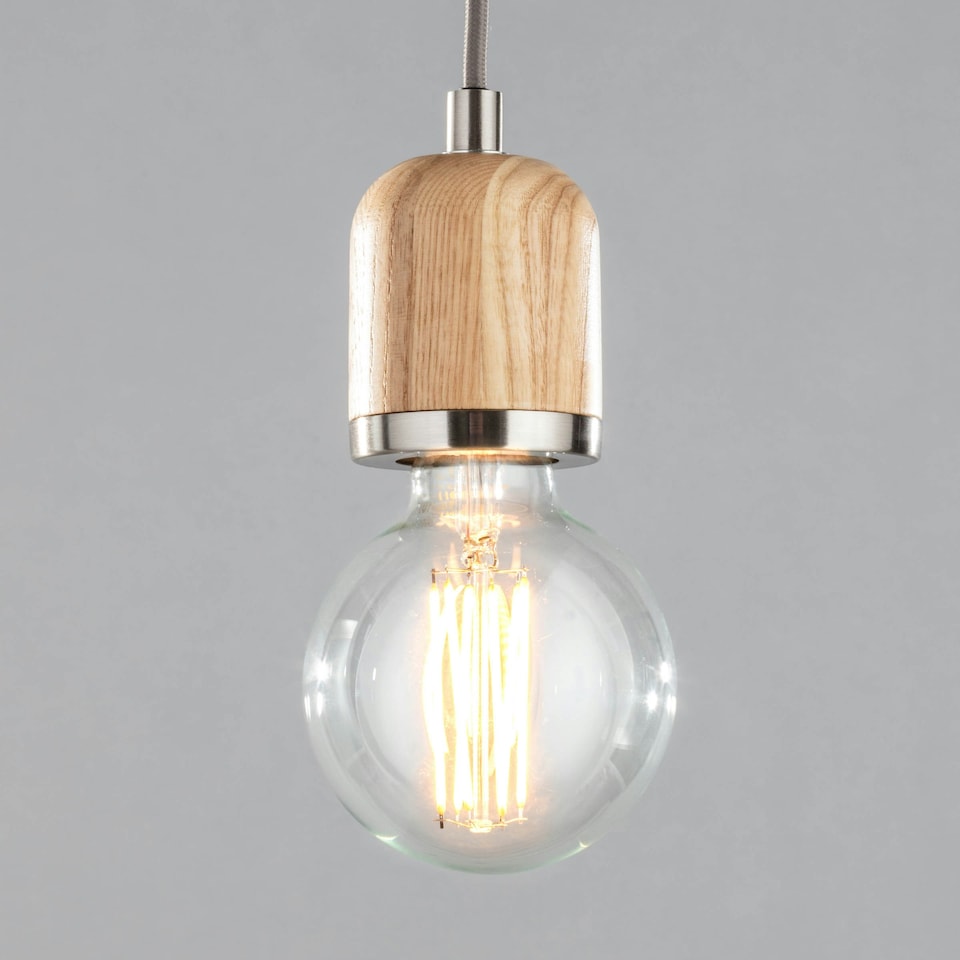 image 1 of BHS Seth Single Pendant | Brown | Ash | 1