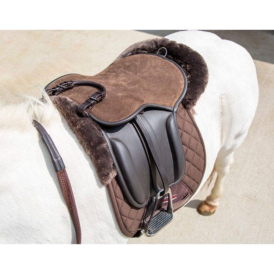 image 1 of Aviemore Leather Pony Saddle Pad | Multi | Havana | One Size | 1